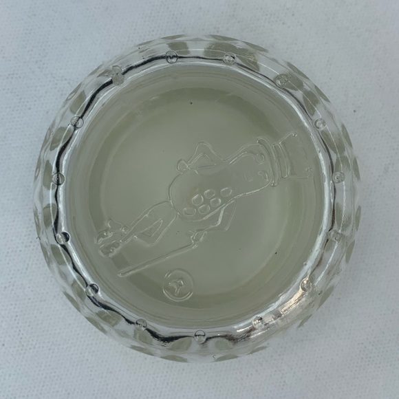 Vintage 1984 Planters Mr. Peanut Diamond Pattern Clear Glass Jar With Lid - Picture 8 of 10